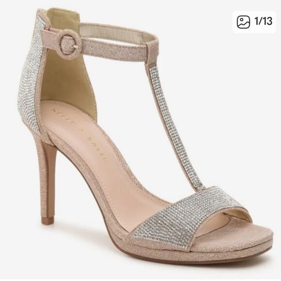 Kelly & Katie Conradd Platform Rhinestone Sandal, Size 6.5 - Picture 1 of 11
